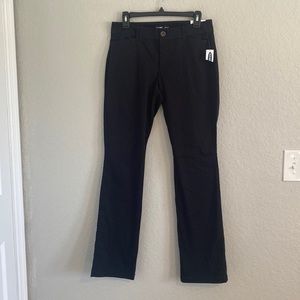 Black bootcut slacks